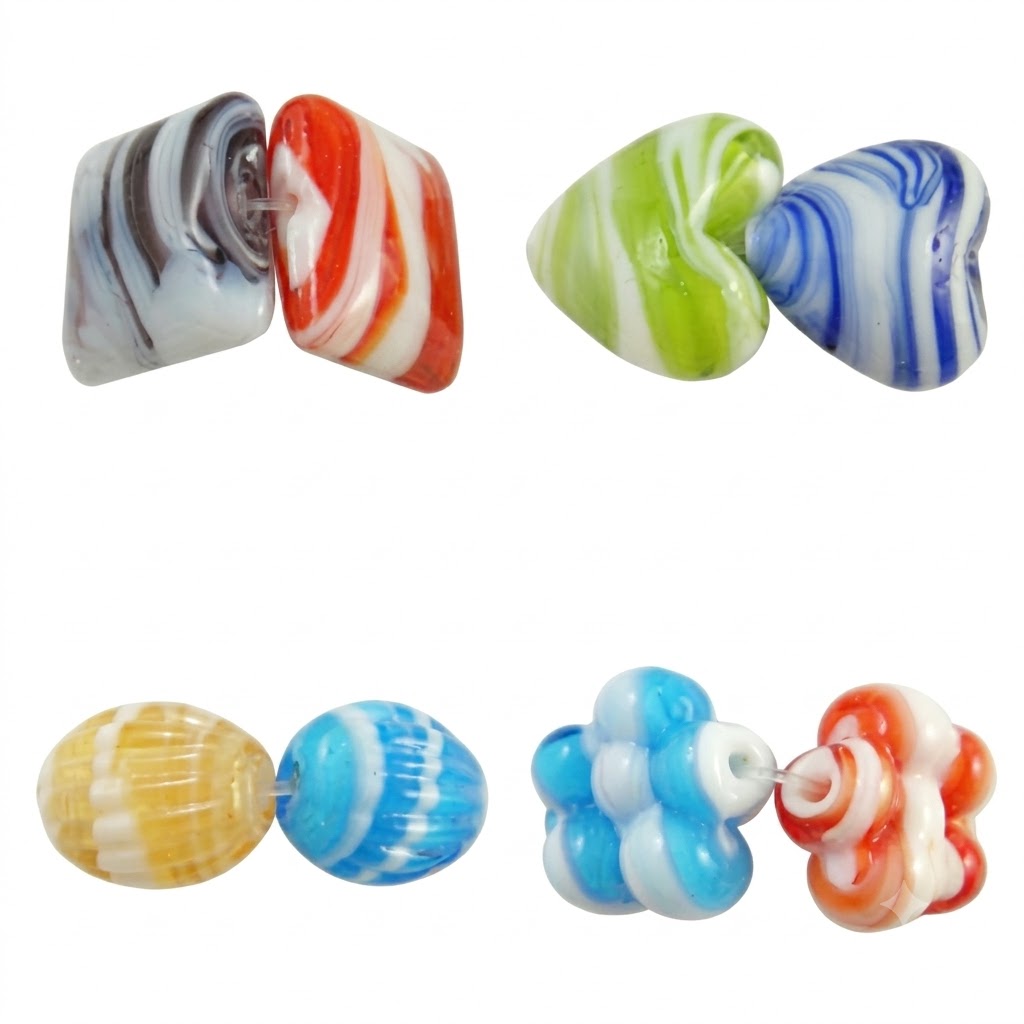 Perles murano plaquées