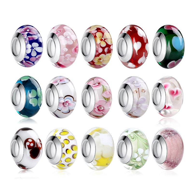 Silver Plated Single Core Lampwork European