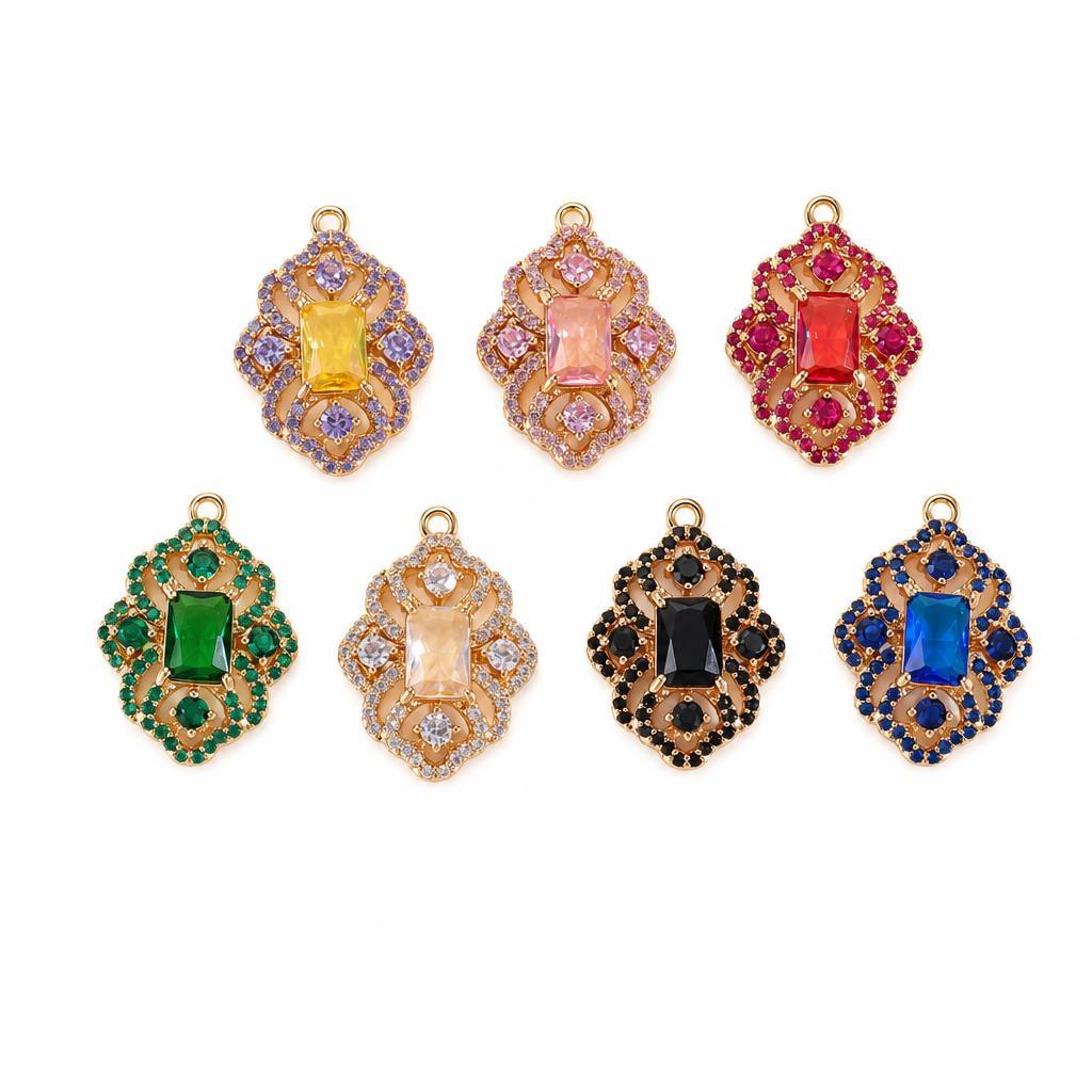Glass Brass Pendants