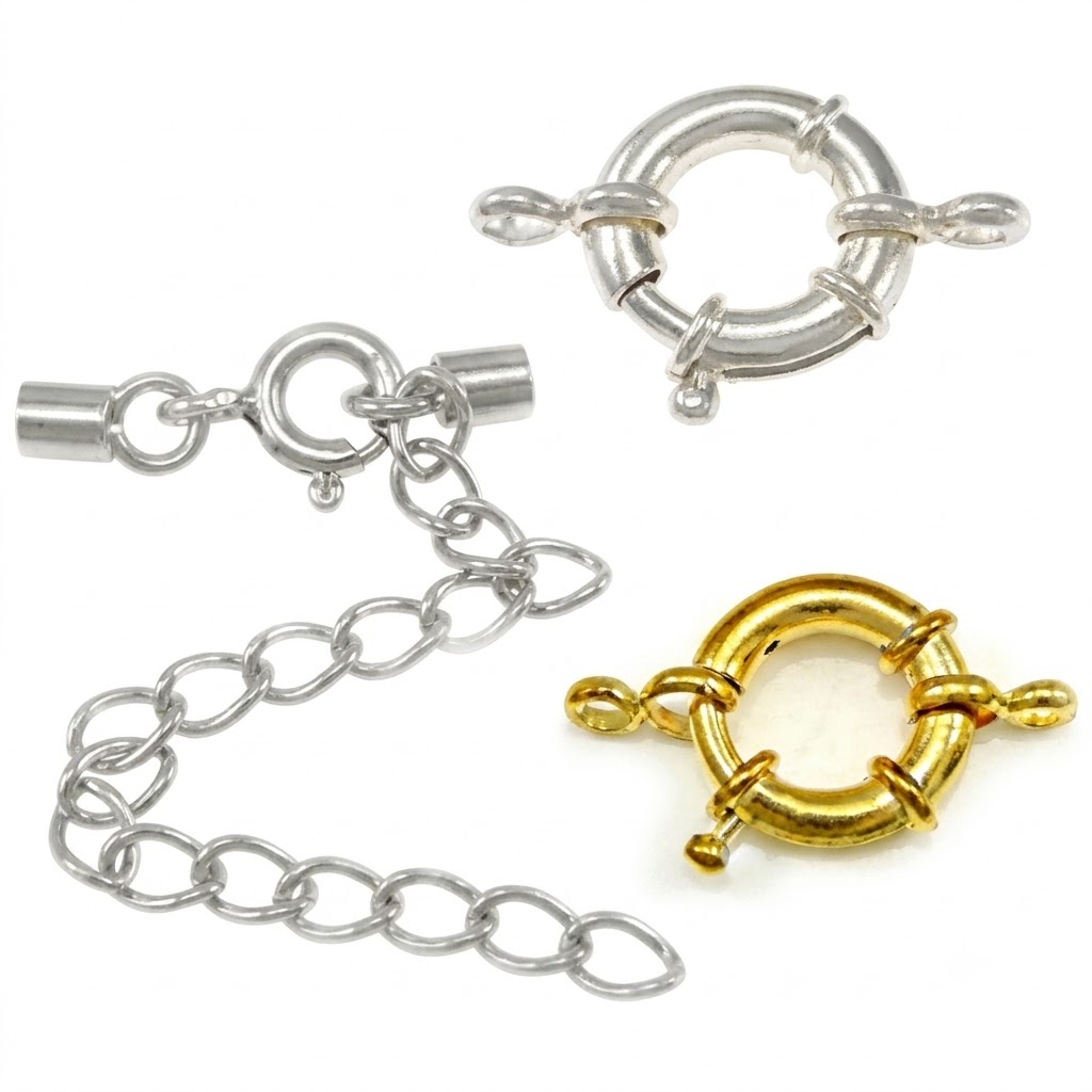 Sterling Silver Spring Ring Clasp