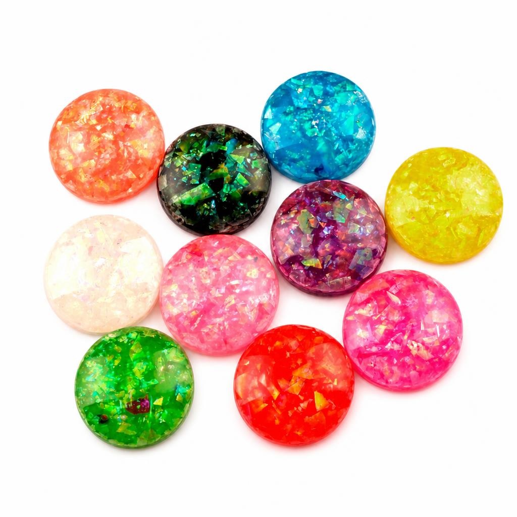 Glitter Resin Cabochon
