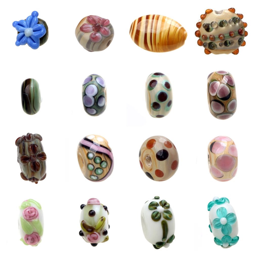 Perles Murano granuleuses 