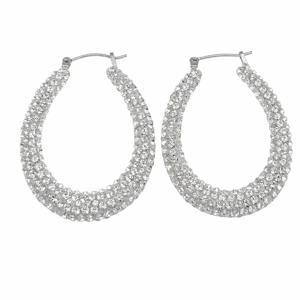 Crystal Hoop Earring 
