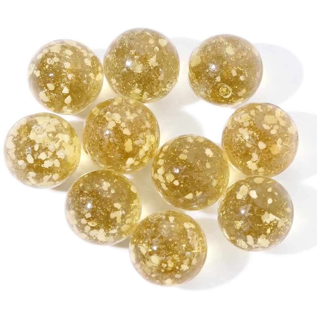 Perles de Murano sable d'or