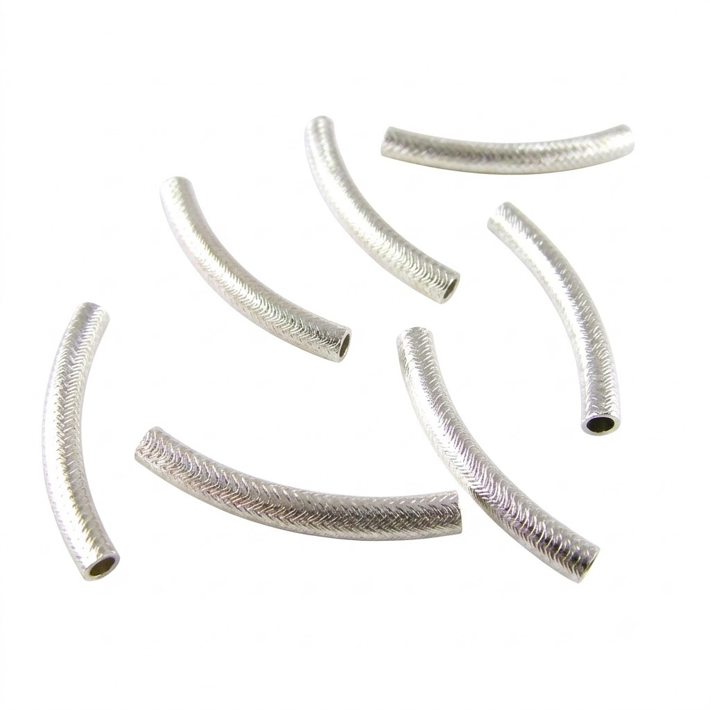 Tube perle en argent pur