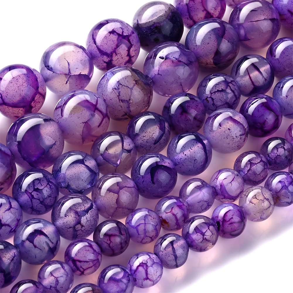 Natürliche violette Achat Perlen