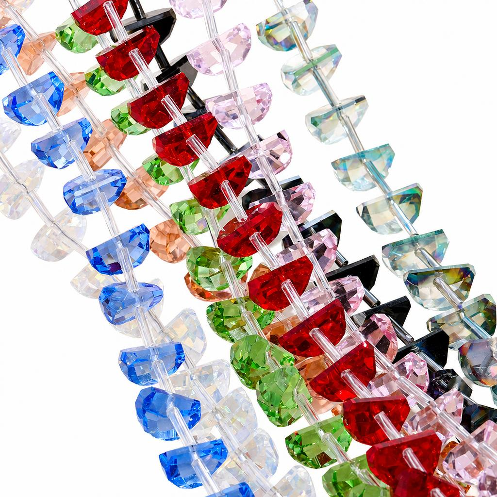 Perles de verre à facettes