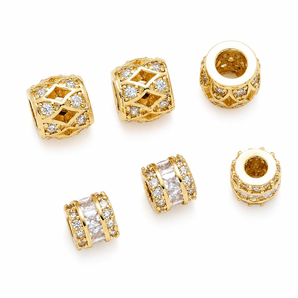 Large Hole Brass Beads