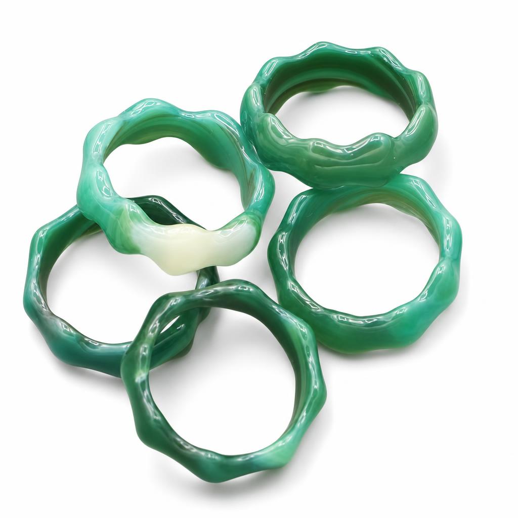 Bague en Agate verte