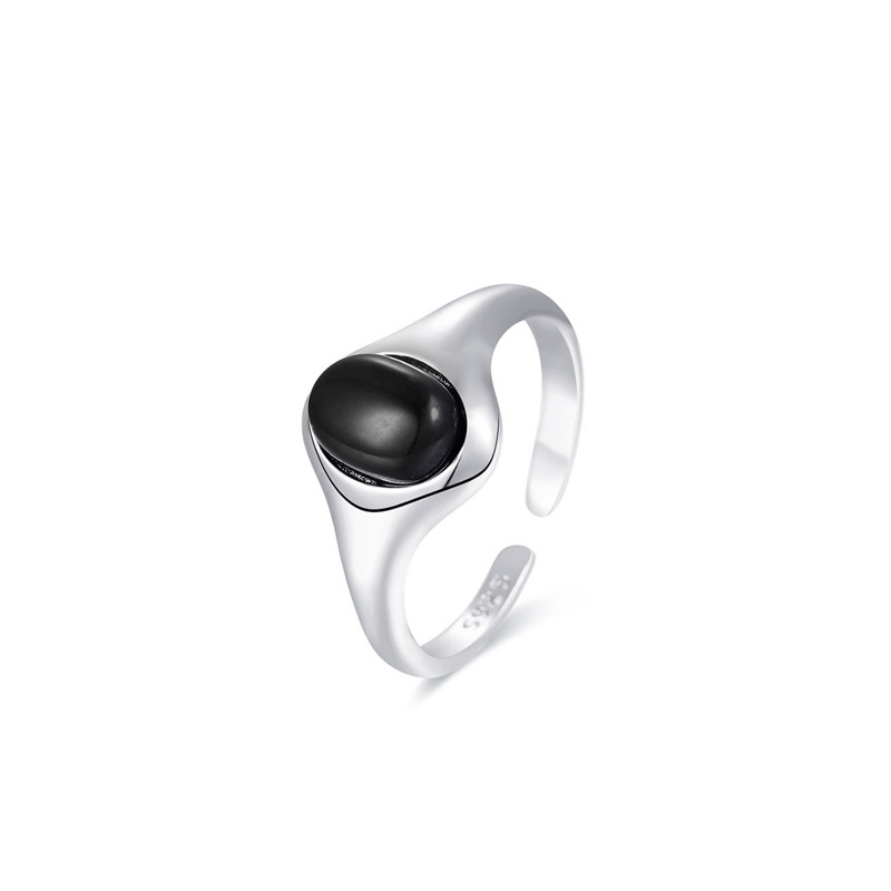 Bague en Agate noire