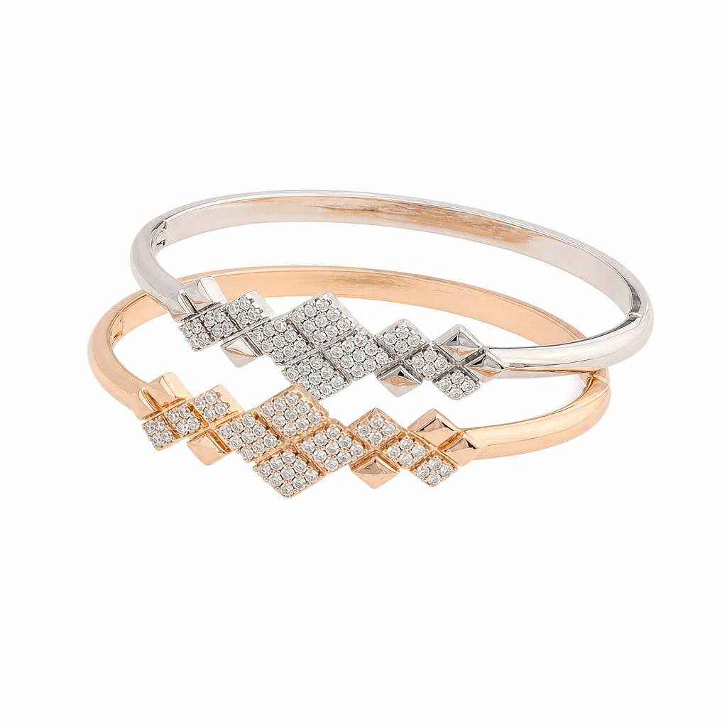 Brazalete de aleación de Zinc de imitación de diamantes