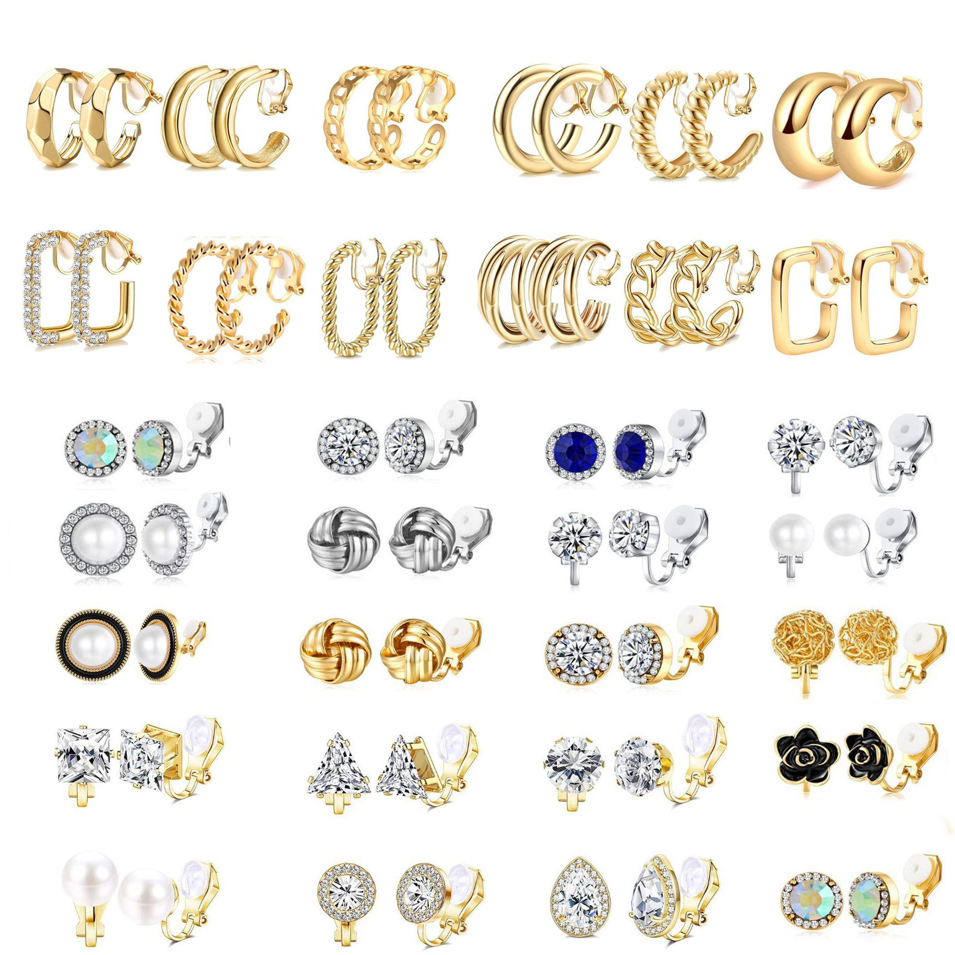 Zinc Alloy Clip Earring
