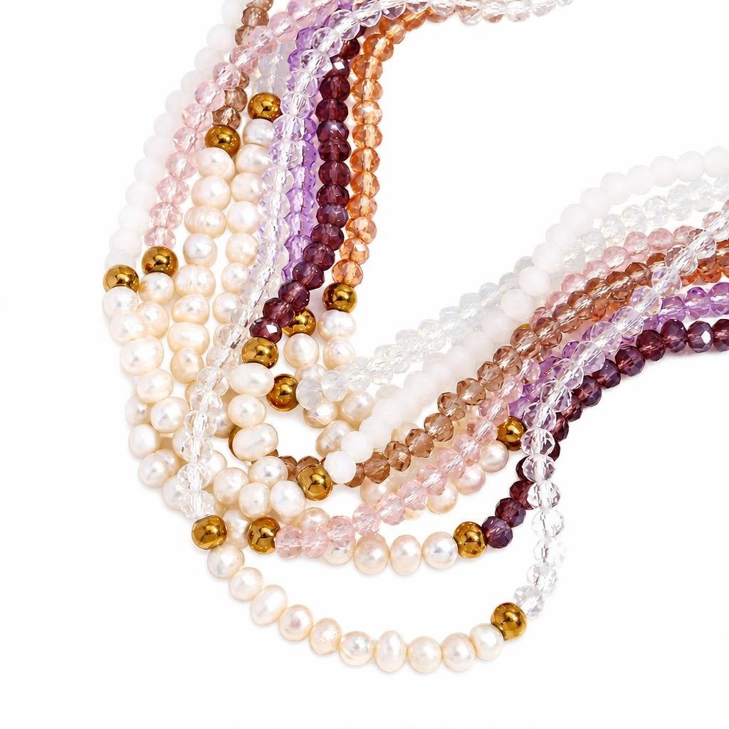Crystal Freshwater Pearl Necklaces