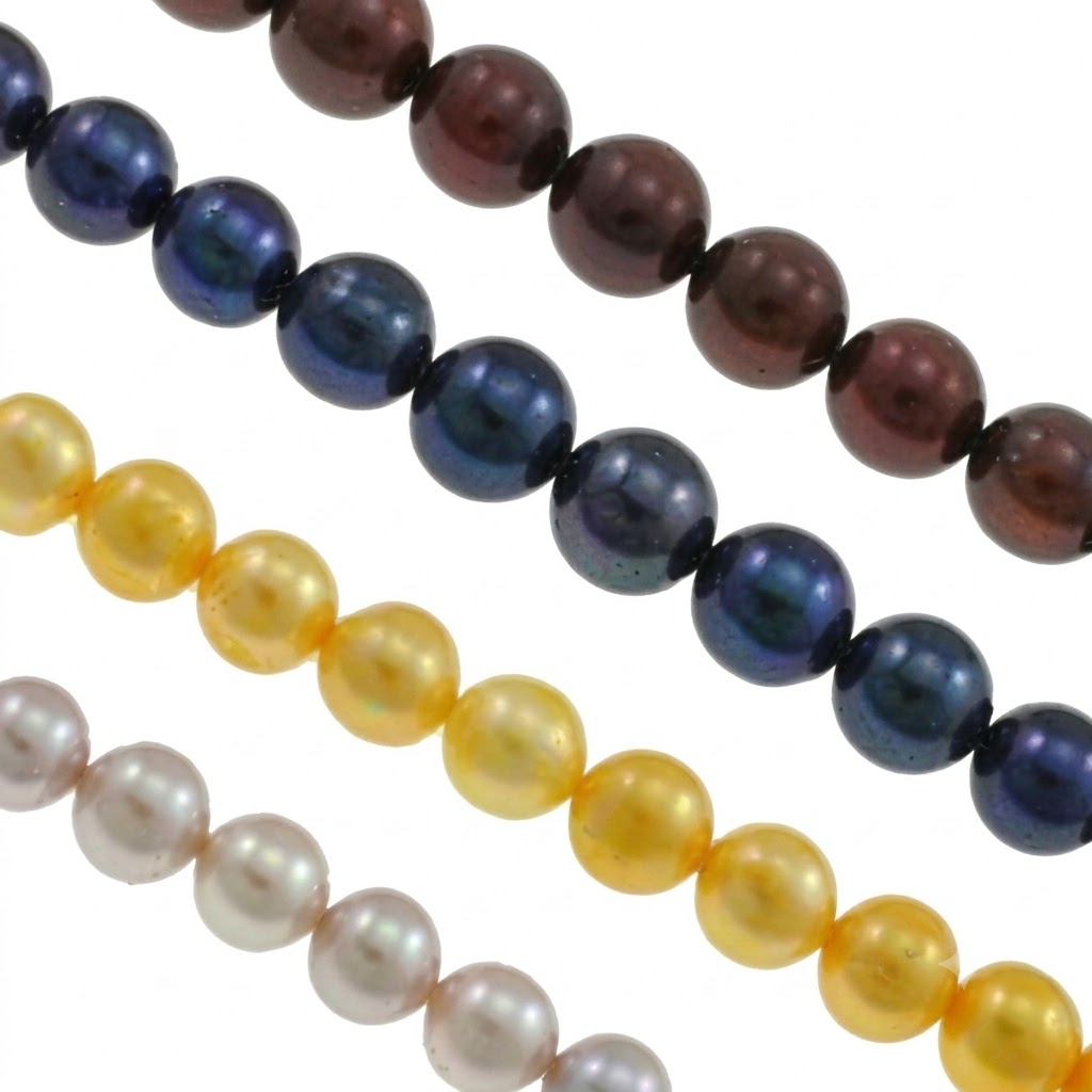 Perles de nacre rondes de culture d'eau douce