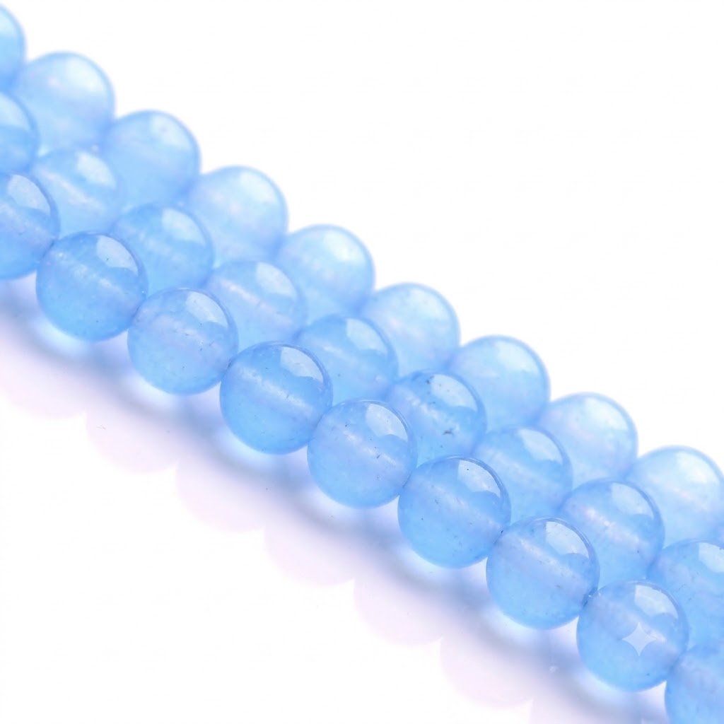 Blauer Chalcedony Perle