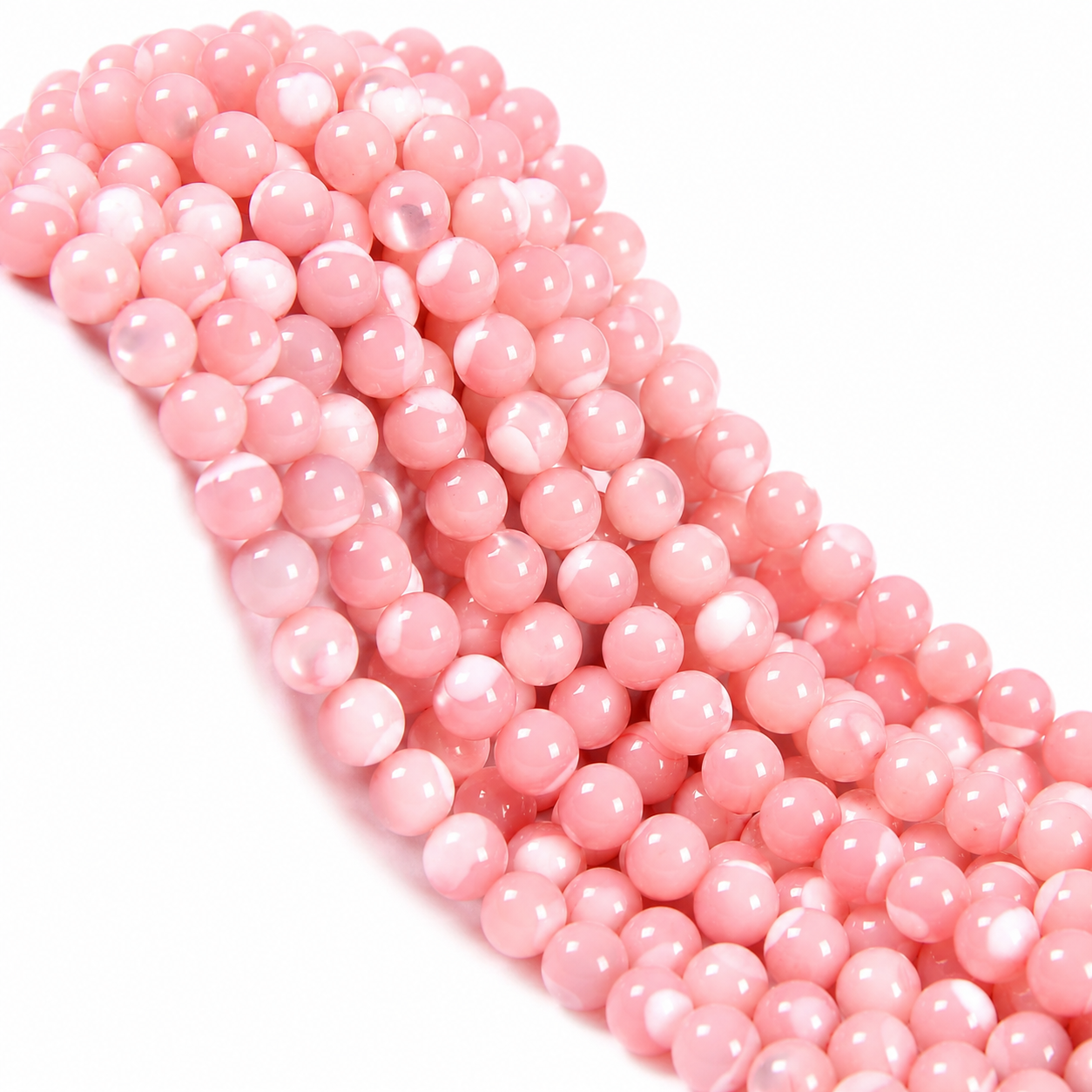 Natural Pink Shell Beads