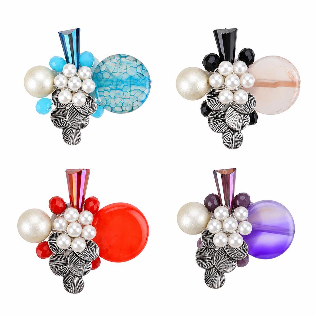 Glas Perle Brosche