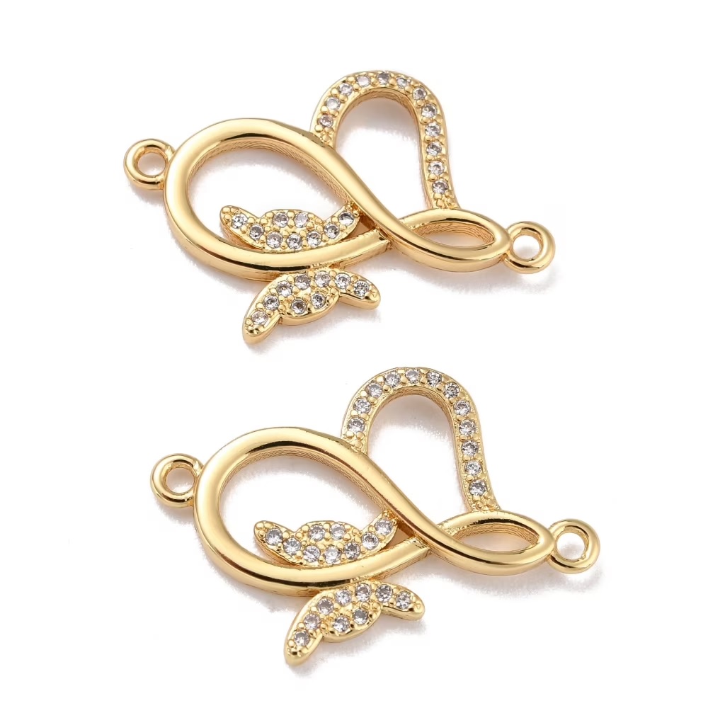 Zircon pavent Laiton Connector