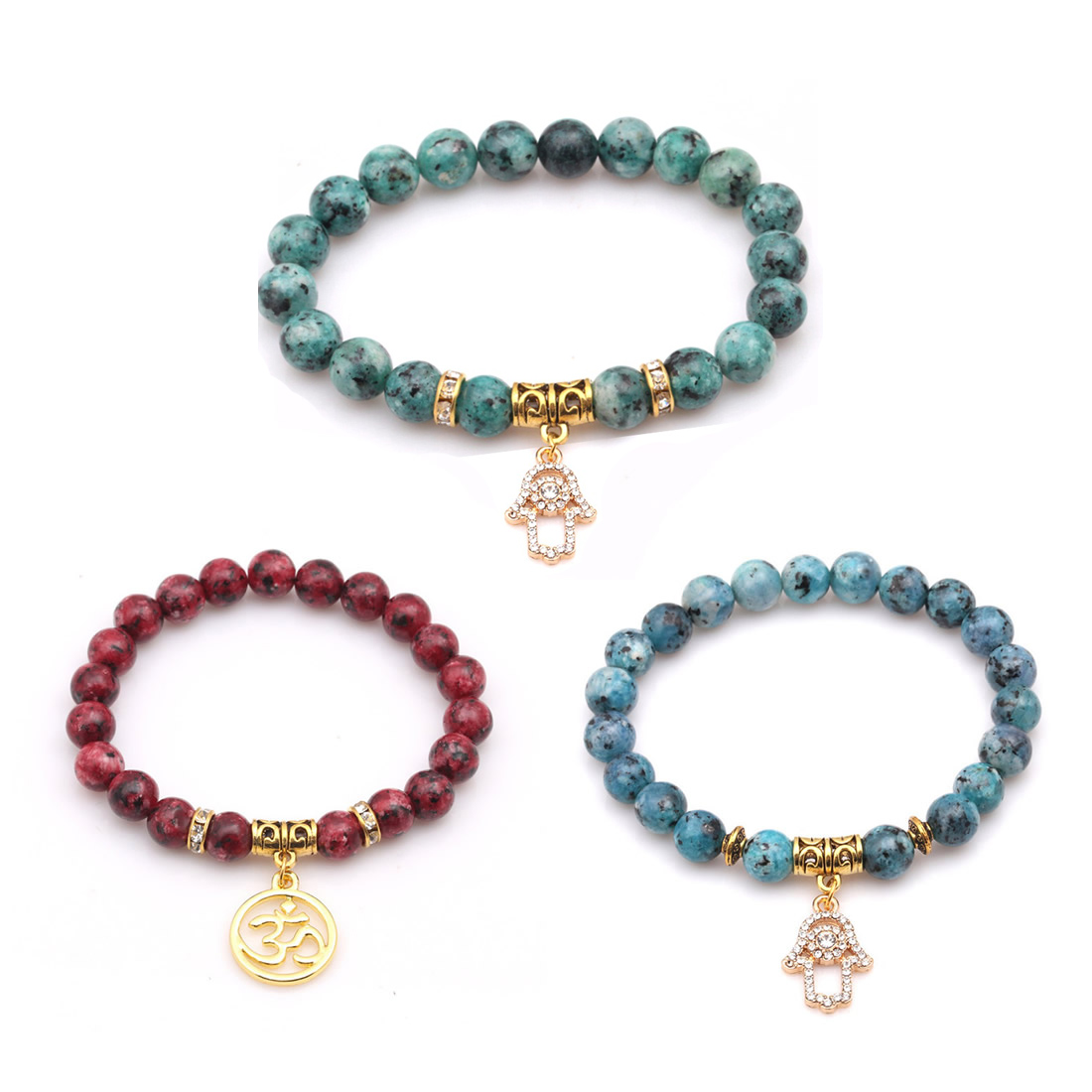 Bracelets Pierre fleur de pluie