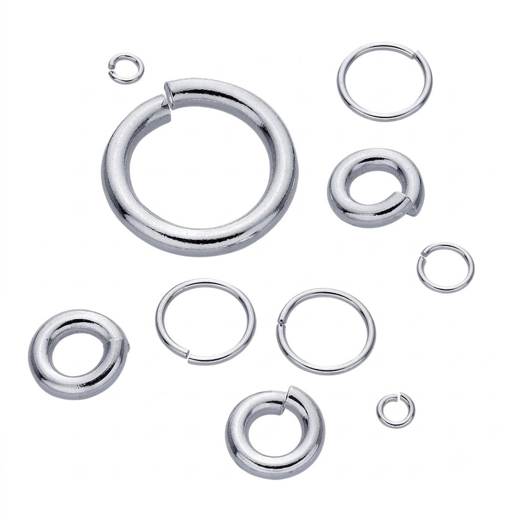 Machine Cut Sterling Silver Closed Jump Ring