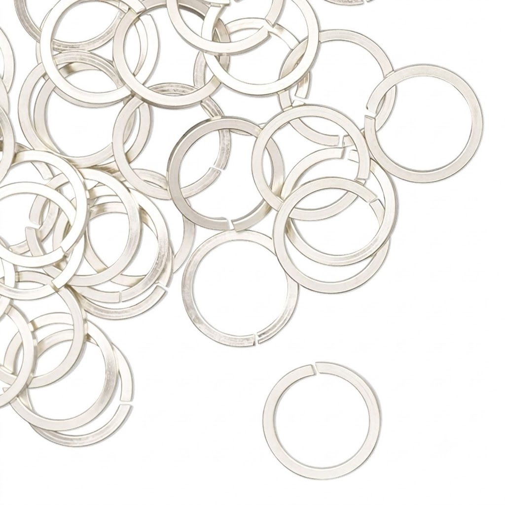 Saw Cut Sterling Silver Closed Jump Ring