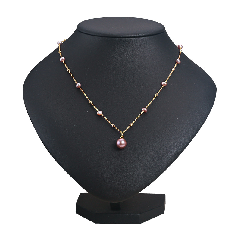 Freshwater Pearl Brass Necklace
