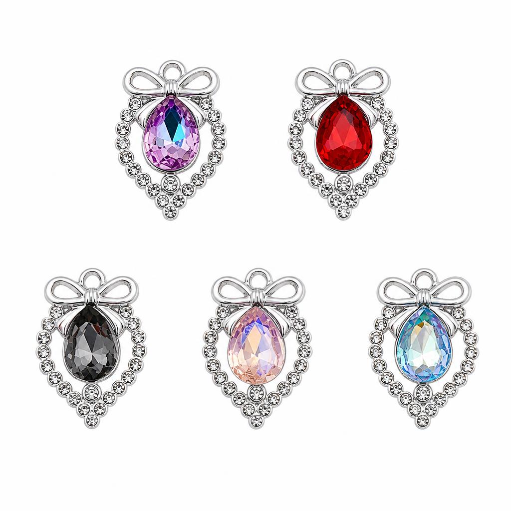 Glass Zinc Alloy Pendants