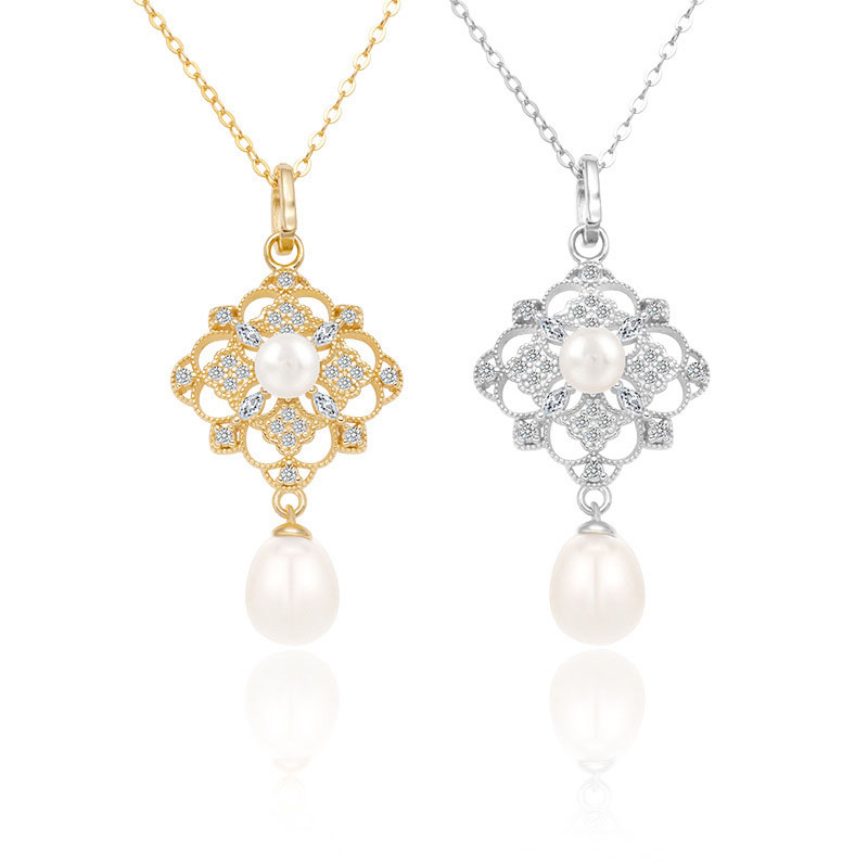 Sterling Silver Pearl Necklace