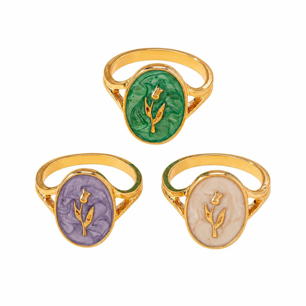 Emaille Zink Legierung Finger Ring