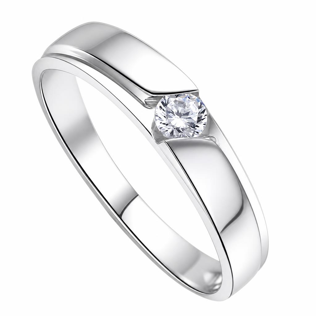 Cubic Zirconia Sterling Silver Finger Ring
