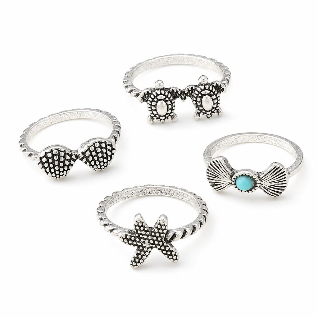 Türkis Zink Legierung Fingerring