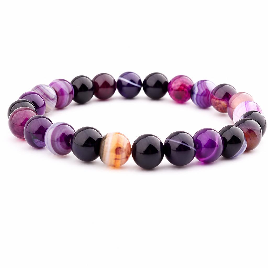 Bracelets Agate violet