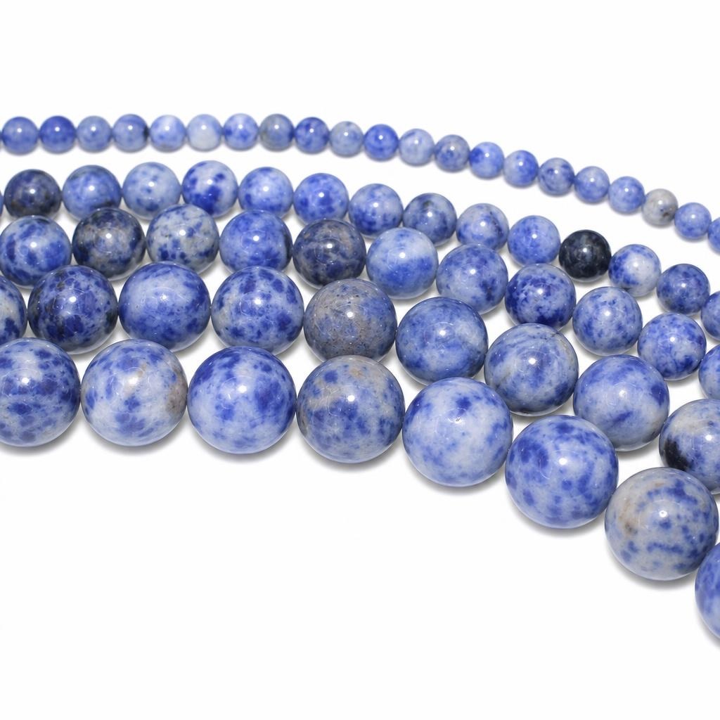 Blauer Fleck Perlen