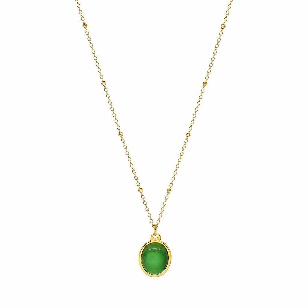Collar de cadena suéter de los ojos de los gatos