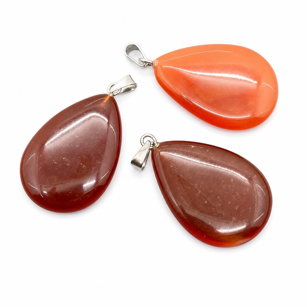 Pendentifs agates rouges