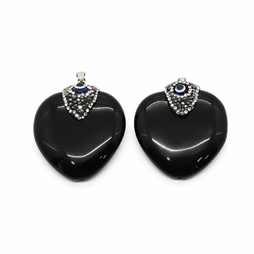Pendentifs agates noires