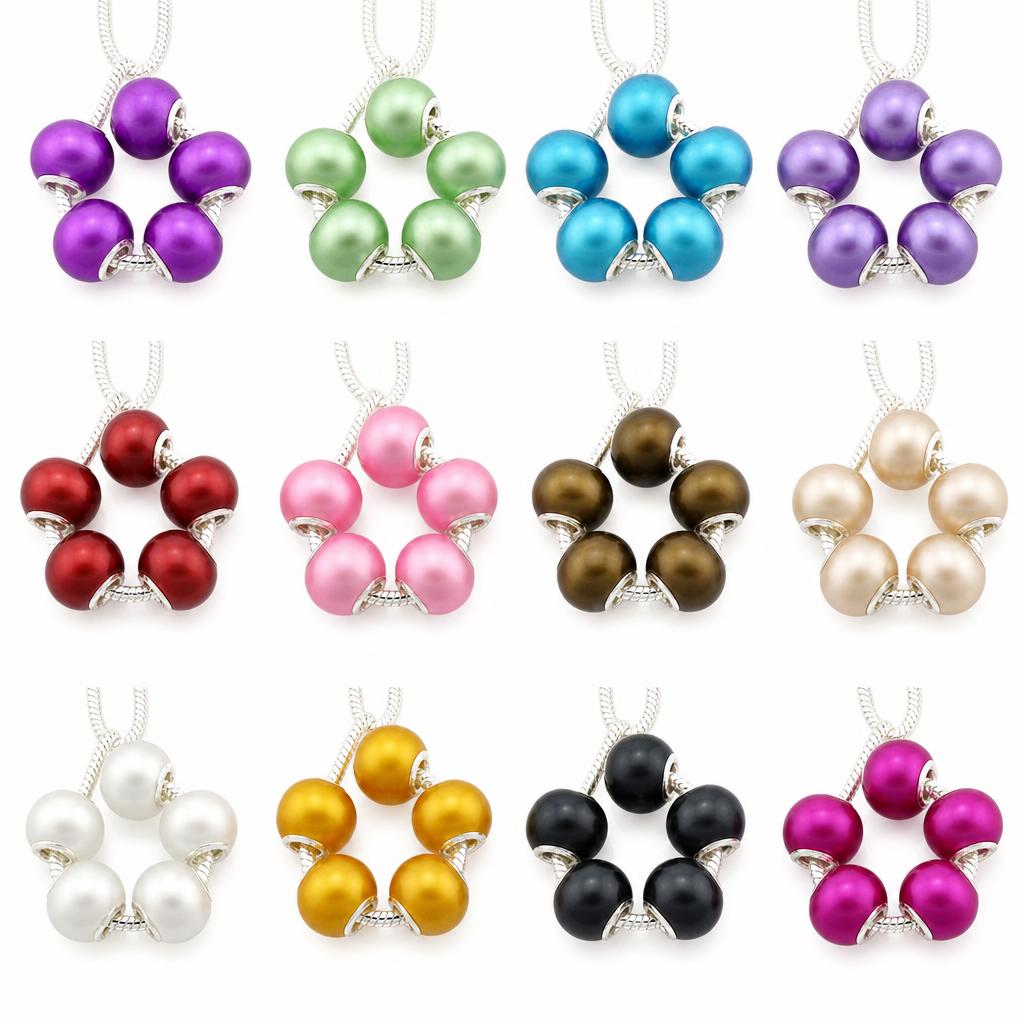 Glass Pearl European Beads