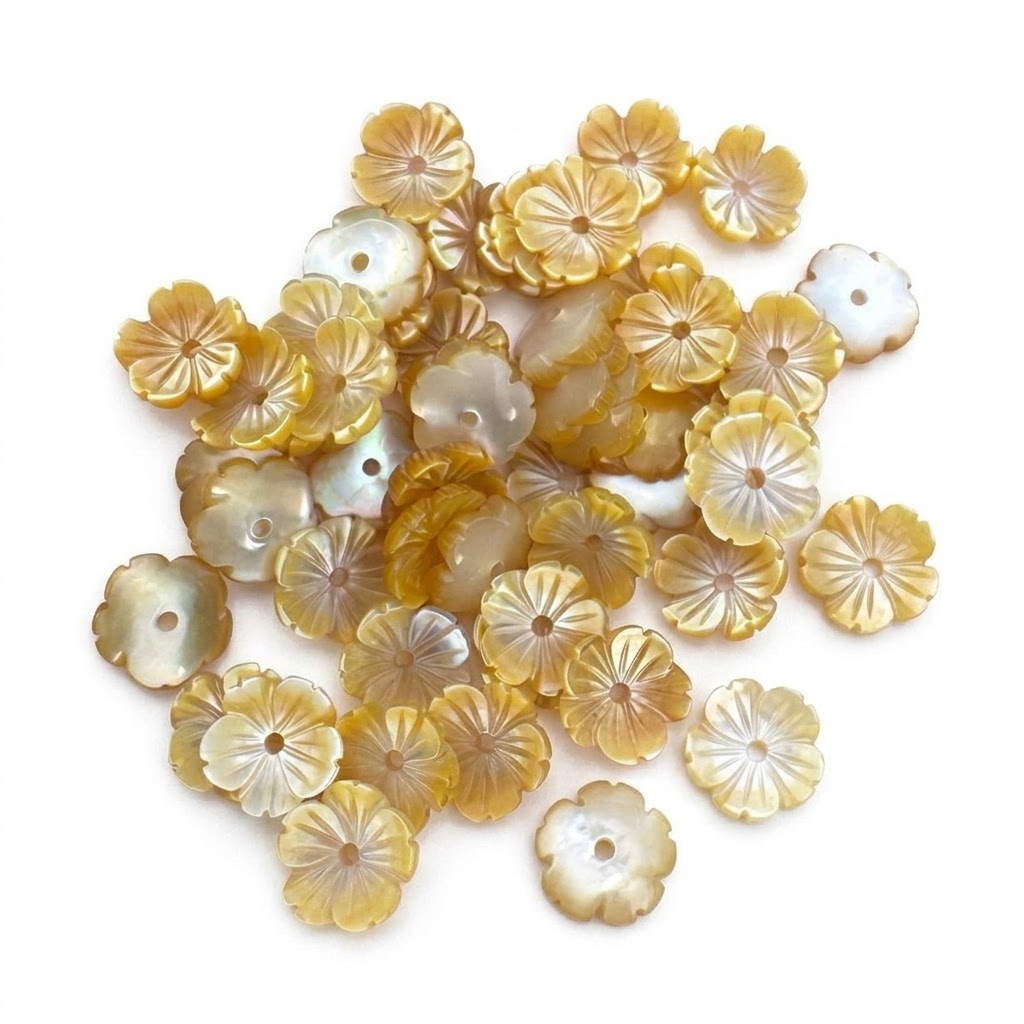 Natural Yellow Shell Beads