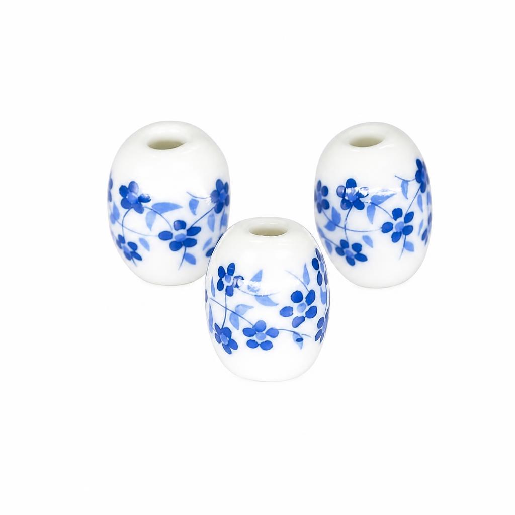 Blue and White Porcelain Beads