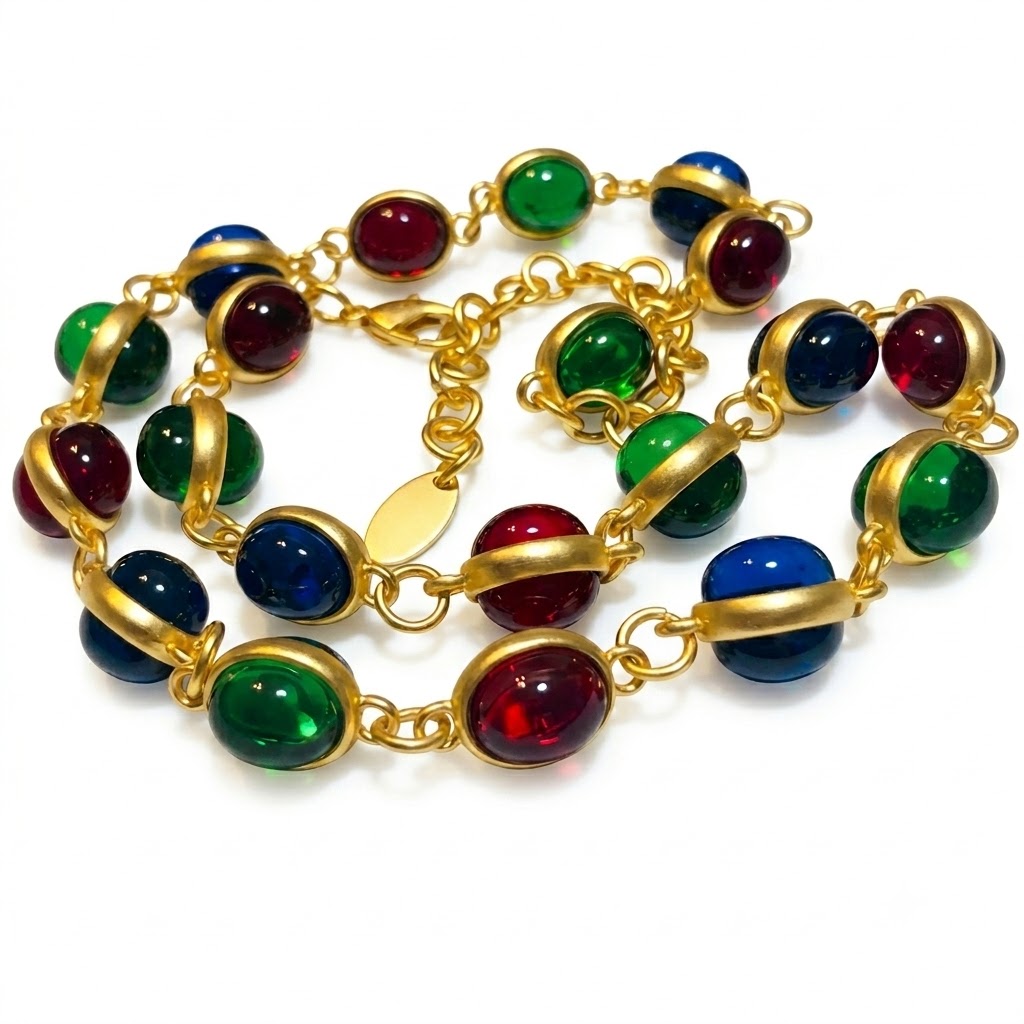 Collar de cadena suéter de cristal