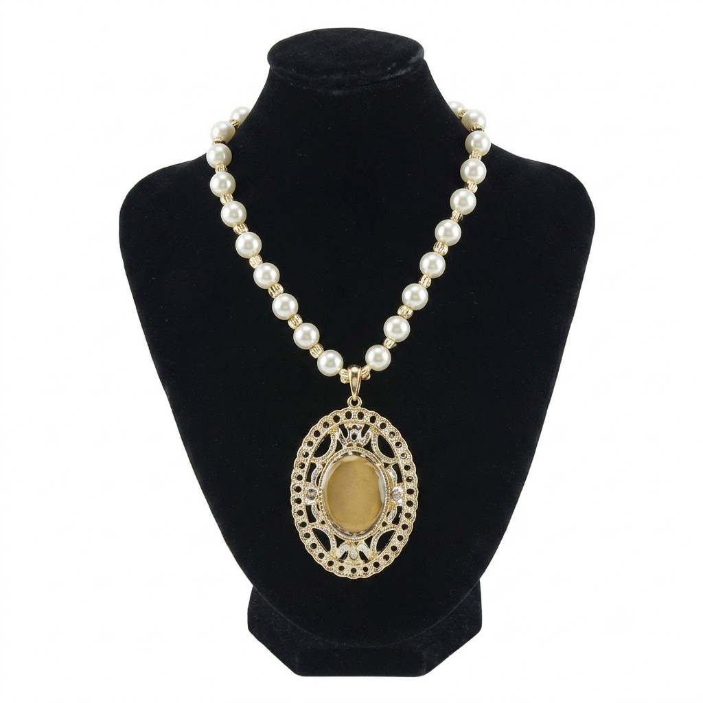 Collar de cadena del suéter de la perla de cristal