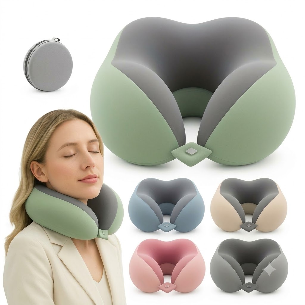 Memory foam neck pillow