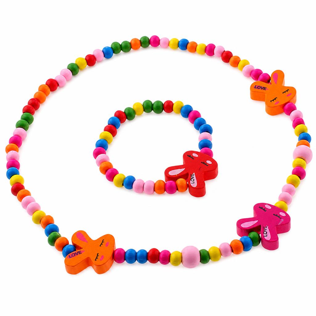 Wood Children Jewelry Set