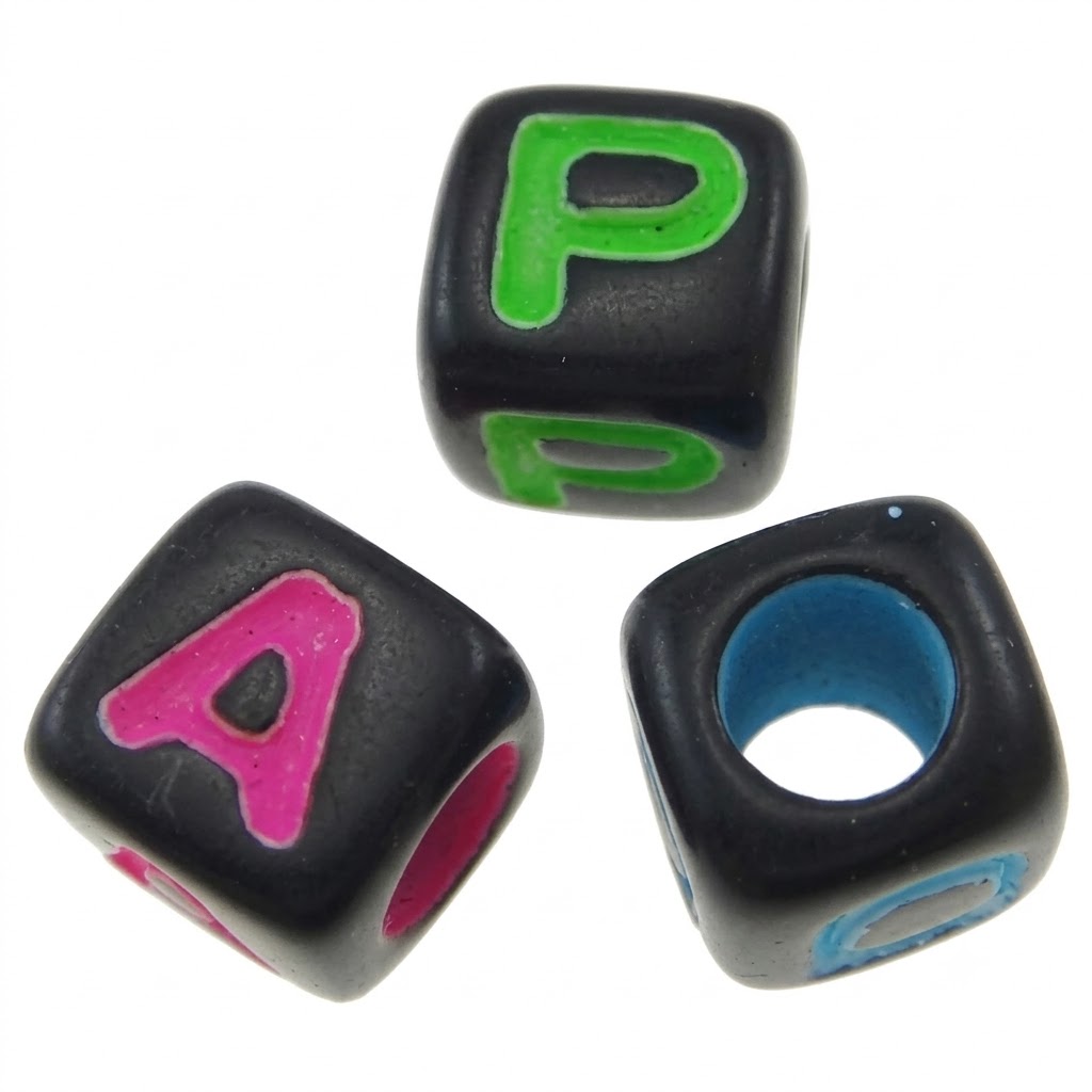 Plastic Alphabet Beads
