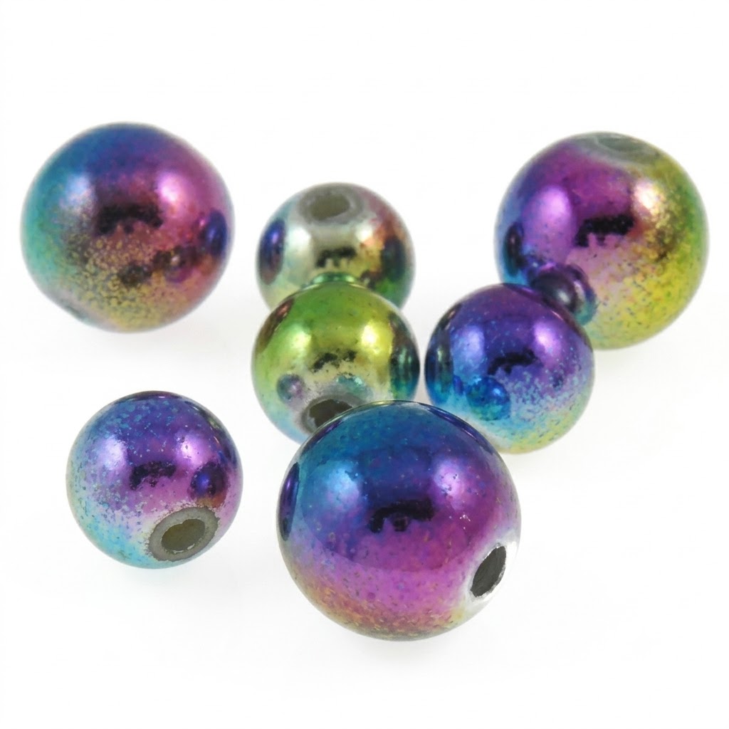 Antique Silver Plastic Beads