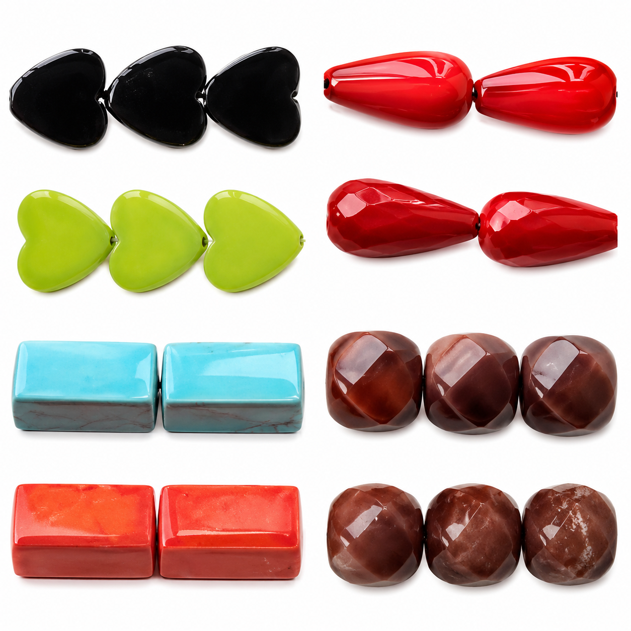 Multicolor Magnetic Hematite Beads