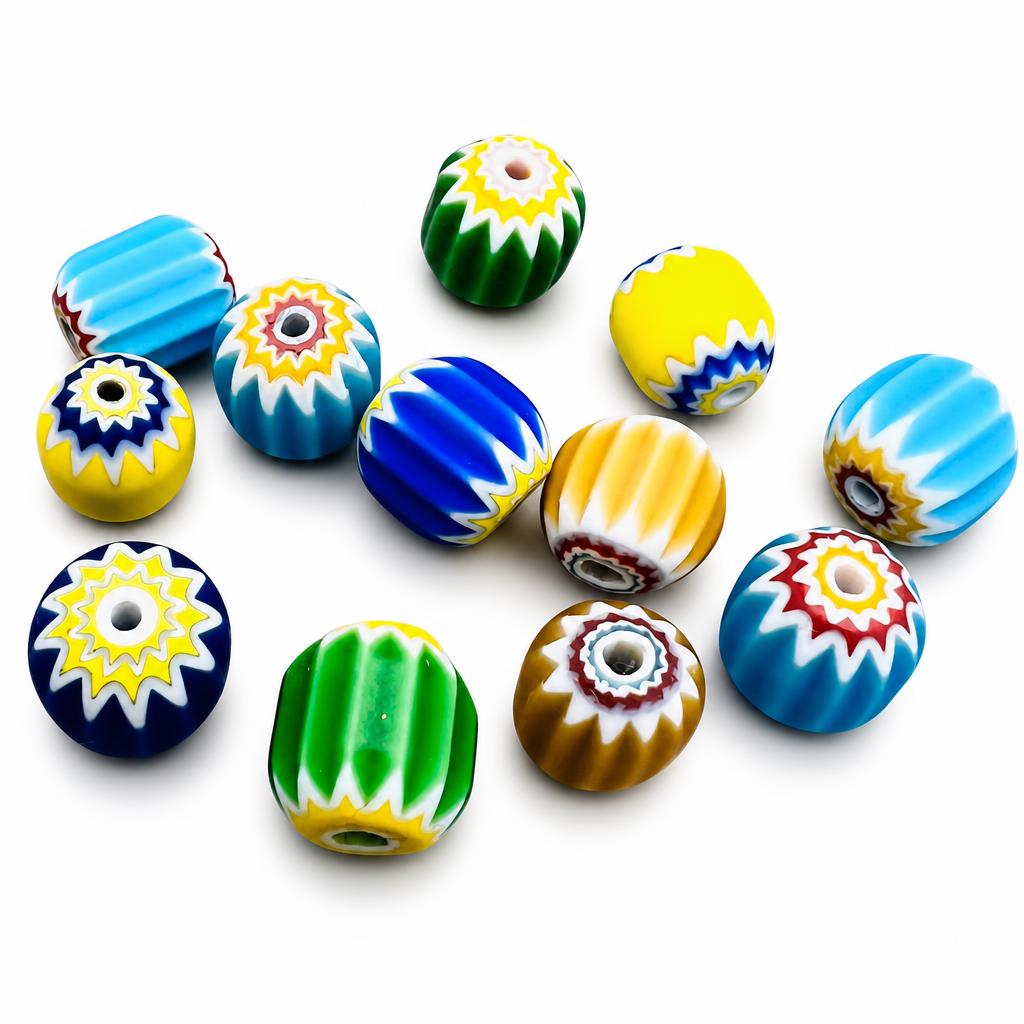Glass Chevron Beads