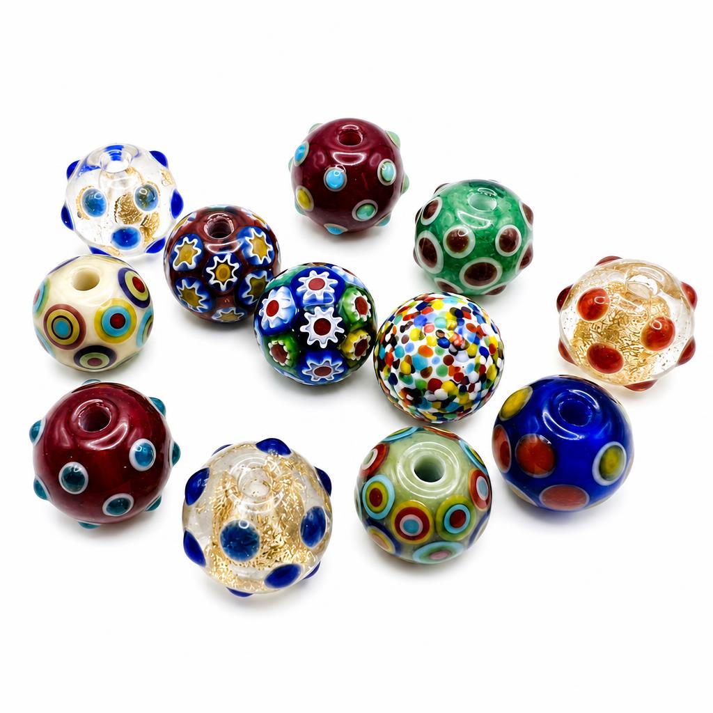 Fancy Spot Glass Beads