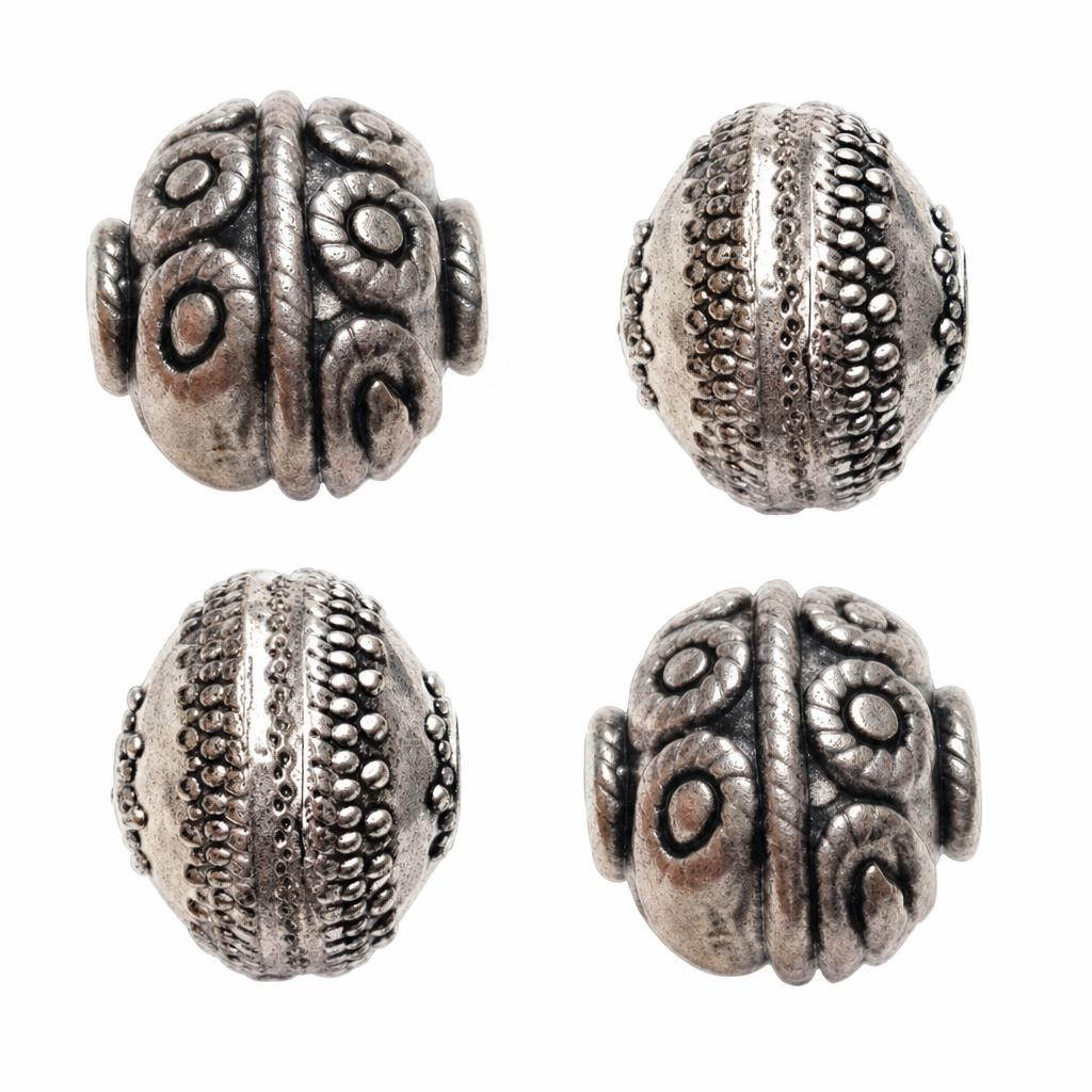Filigree Zinc Alloy Beads