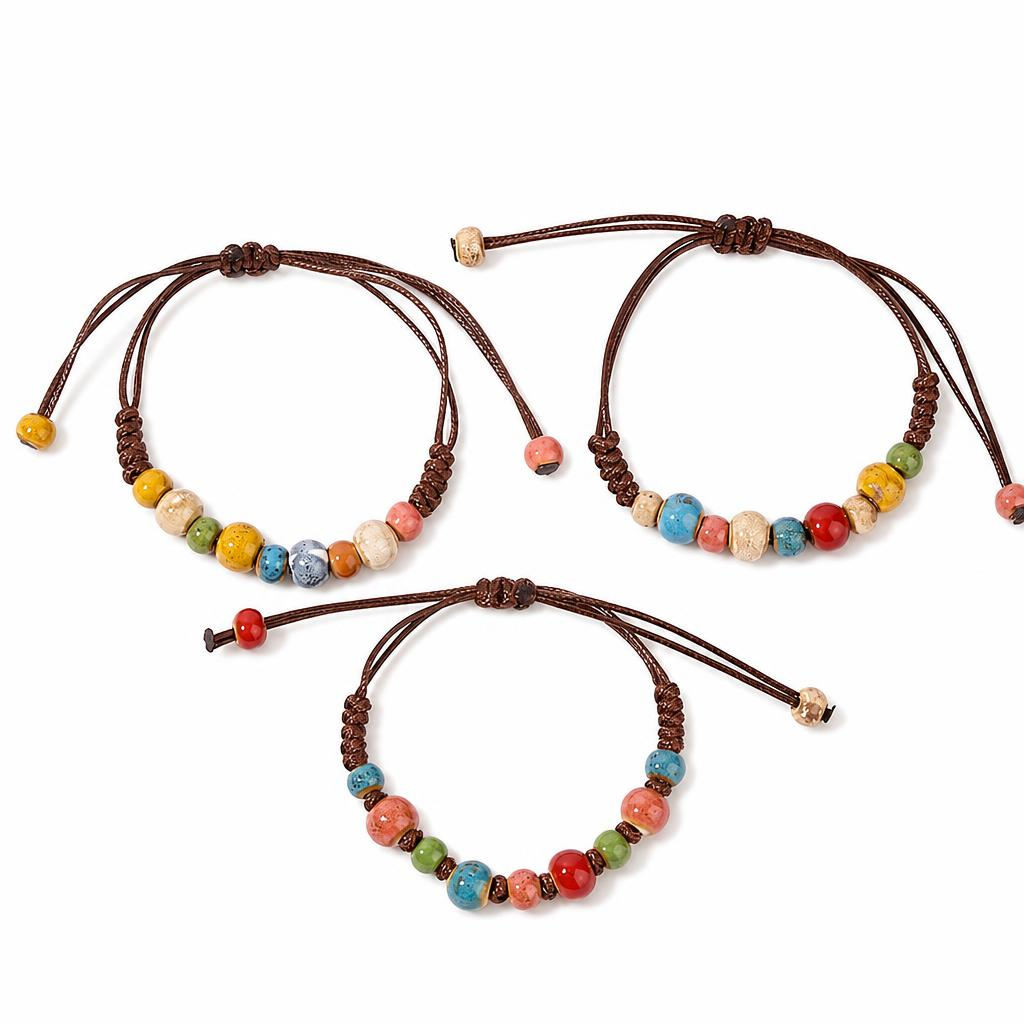 Porcelain Woven Ball Bracelets